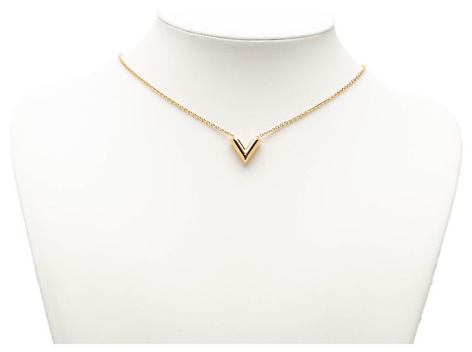 Collana con pendente Essential V placcato oro Louis Vuitton D'oro - vista 7