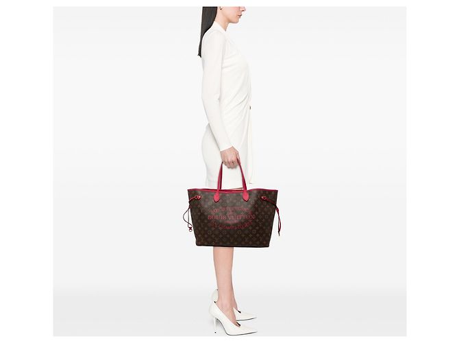 Borsa Tote Louis Vuitton Monogram Ikat Neverfull MM marrone - vista 6