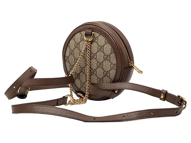 Runder Gucci Mini GG Supreme Web Ophidia Rucksack beige - Ansicht 2