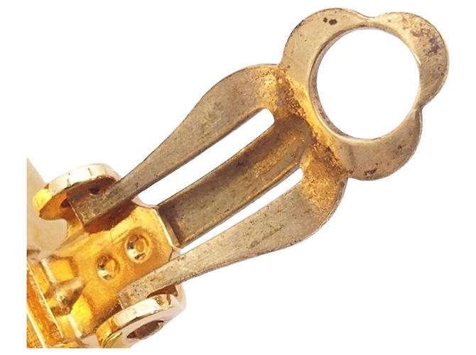Orecchini a clip Chanel CC placcati oro con chiusura Turn Lock D'oro - vista 6
