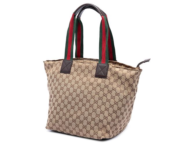 Tote Gucci GG Canvas Web beige - vista 2