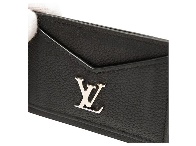Schwarzer Louis Vuitton Lockme Kartenhalter aus Kalbsleder - Ansicht 7