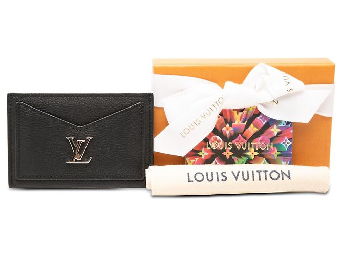 Schwarzer Louis Vuitton Lockme Kartenhalter aus Kalbsleder - Ansicht 9
