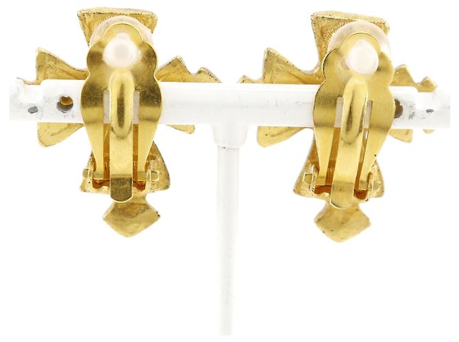 Orecchini a clip Chanel CC placcati oro D'oro - vista 4