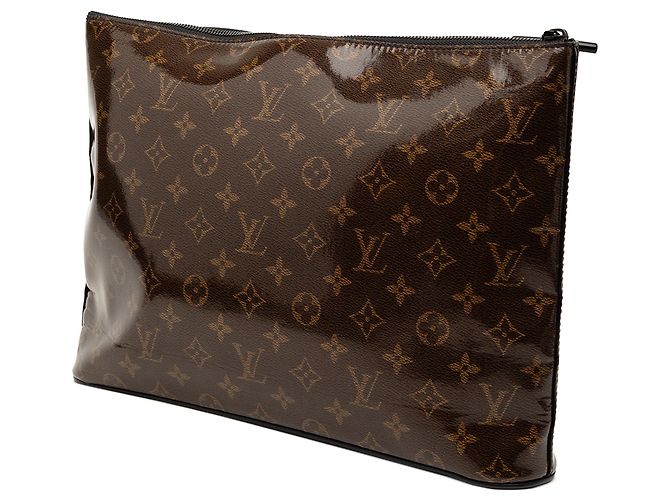 Clutch Louis Vuitton Monogram Glaze Cosmos Marrone - vista 2