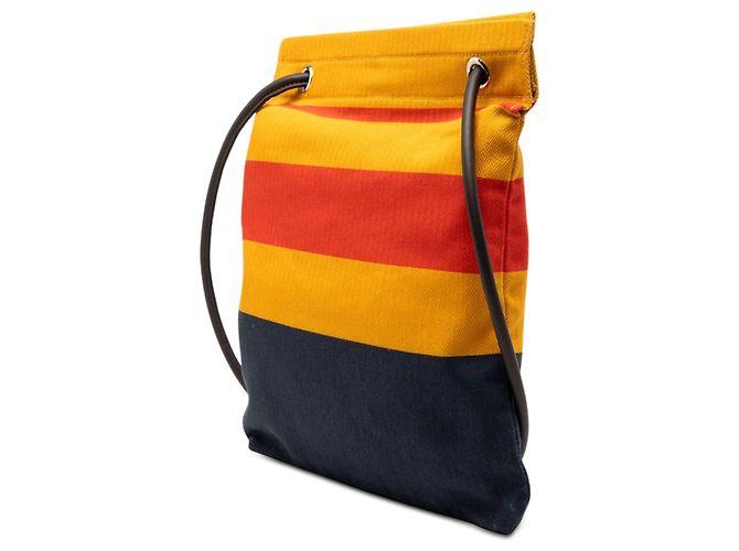 Borsa Rocabar Aline in tela gialla Hermès Giallo - vista 2