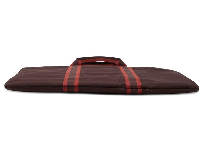 Borsa Business Toile Fourre Tout Hermès Rossa Porta Documenti Rosso - vista 3