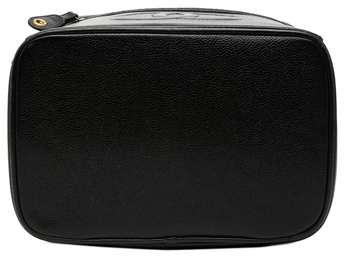 Vanity Beauty case Chanel CC Caviar nero - vista 3