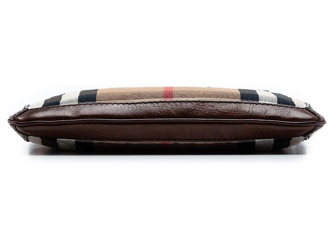 Borsa a tracolla Burberry Exploded Check in tela beige - vista 3