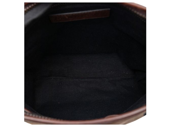Borsa a tracolla Burberry Exploded Check in tela beige - vista 4