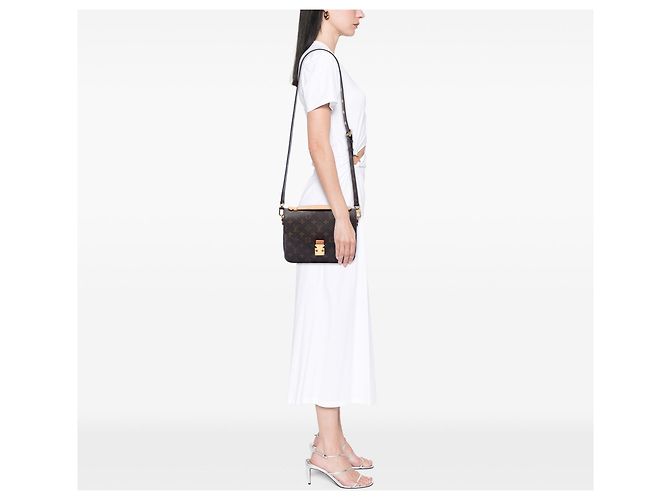 Borsa Louis Vuitton Monogram Pochette Metis marrone - vista 6