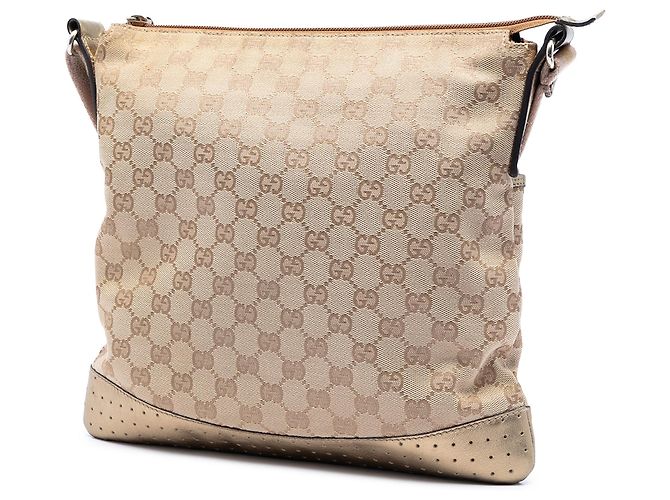 Borsa a tracolla Gucci GG Canvas Web beige - vista 2