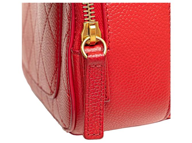 Borsa Chanel Small Quilted Caviar Top Handle Camera Bag Satchel rossa Rosso - vista 10