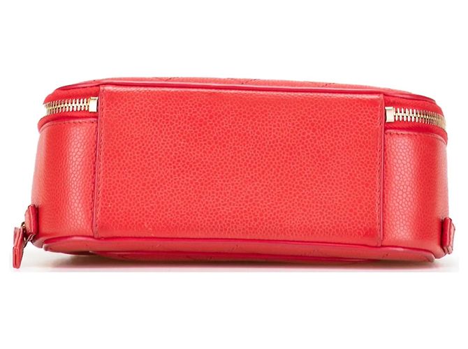 Borsa Chanel Small Quilted Caviar Top Handle Camera Bag Satchel rossa Rosso - vista 3