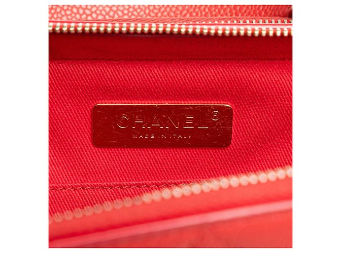 Borsa Chanel Small Quilted Caviar Top Handle Camera Bag Satchel rossa Rosso - vista 6
