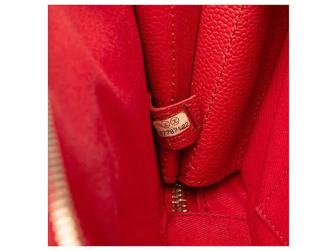 Borsa Chanel Small Quilted Caviar Top Handle Camera Bag Satchel rossa Rosso - vista 7