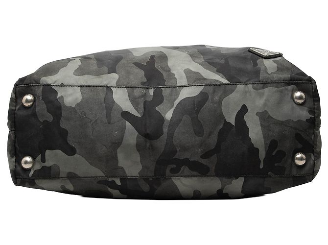 Tote Prada Tessuto Camouflage Gris - vista 3