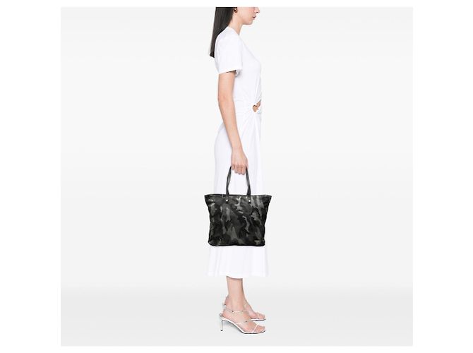 Tote Prada Tessuto Camouflage Gris - vista 6