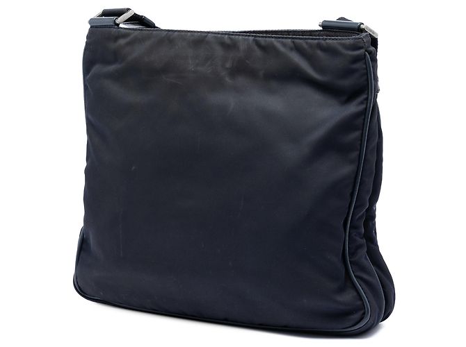 Borsa a tracolla Prada Tessuto con finiture in Saffiano nero - vista 2