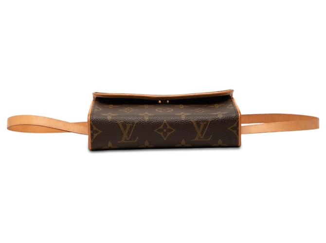 Borsa a tracolla Louis Vuitton Monogram Pochette Florentine marrone - vista 3