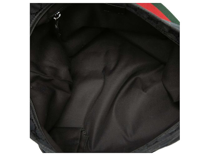 Borsa a tracolla Gucci GG Canvas Web nera Nero - vista 4