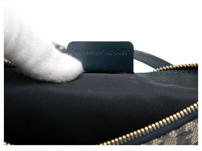Borsa a tracolla Mini Diorissimo in tela Saddle blu Dior - vista 6