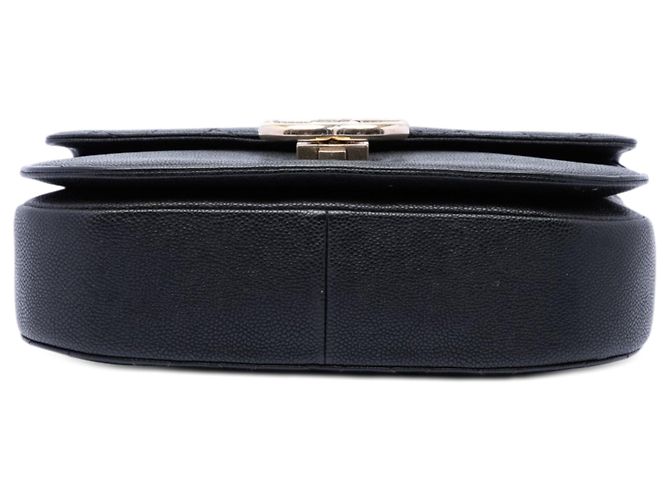 Borsa Chanel Paris Cuba Medium Quilted Caviar Thread Around Flap nera Nero - vista 3