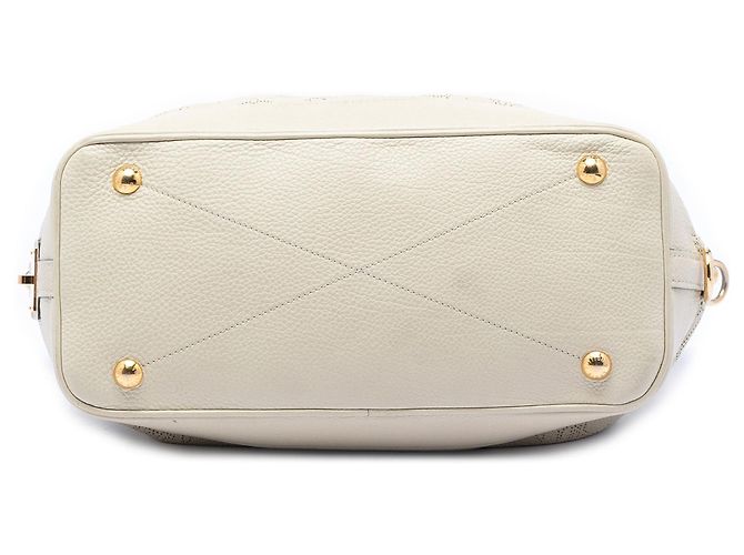Borsa Louis Vuitton Monogram Mahina Stellar PM bianca Bianco - vista 3