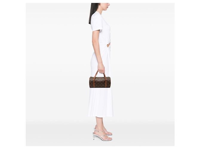 Borsa Louis Vuitton Monogram Papillon 26 marrone - vista 7