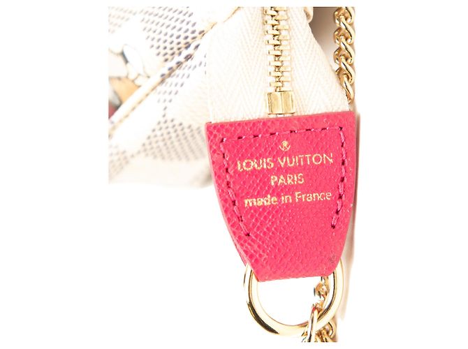 Borsa a mano bianca Louis Vuitton Damier Azur Evasion Mini Pochette Accessoires Bianco - vista 5