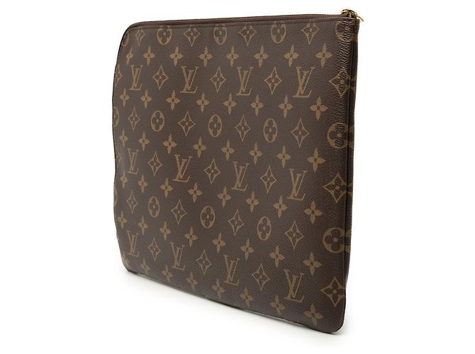 Clutch Louis Vuitton Monogram Etui Voyage MM Marrone - vista 2