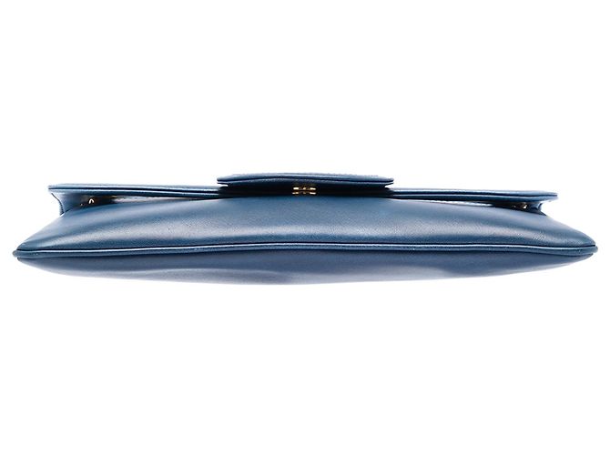 DiorDouble Chain Tasche aus blauem Kalbsleder, Größe Medium - Ansicht 3