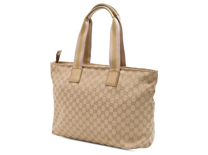 Tote Gucci GG Canvas Web beige - vista 2