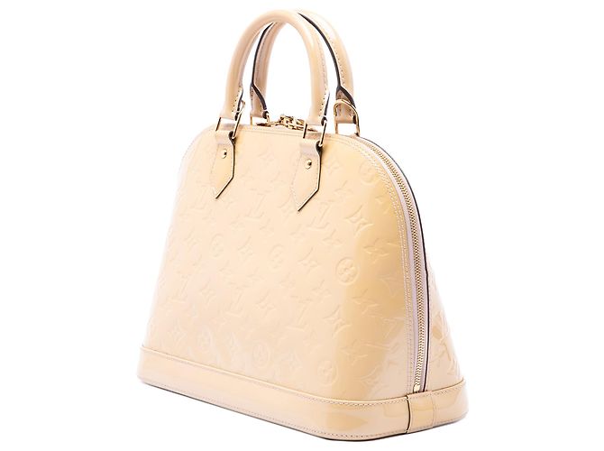 Borsa Louis Vuitton Monogram Vernis Alma PM Beige - vista 2