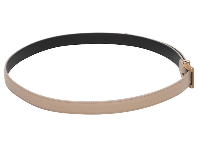Schmaler Ledergürtel in Beige Saint Laurent - Ansicht 2