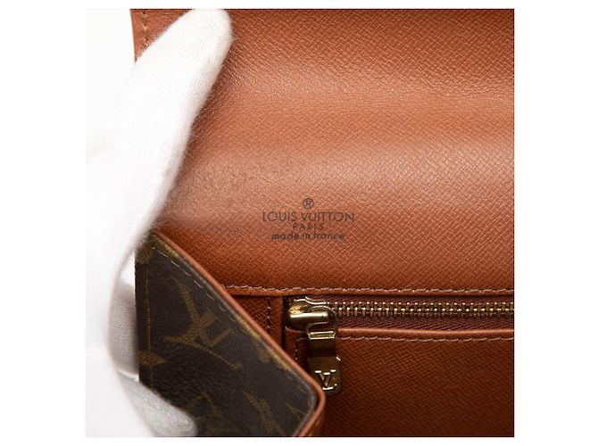 Clutch Louis Vuitton Monogram Pochette Dame GM marrone - vista 5