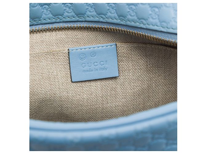 Borsa a tracolla blu Gucci Microguccissima Bree - vista 5