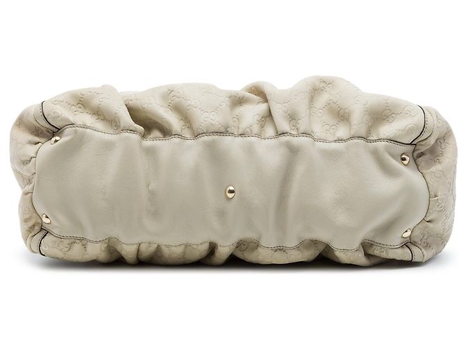 Borsa a tracolla Gucci Guccissima Abbey D Ring bianca Bianco - vista 3