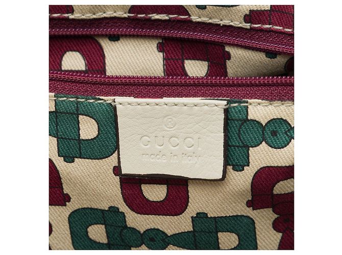 Borsa a tracolla Gucci Guccissima Abbey D Ring bianca Bianco - vista 5