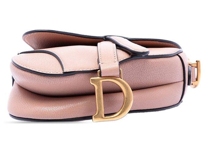 Saddle Borsa a tracolla Dior Micro in pelle di capra marrone - vista 3