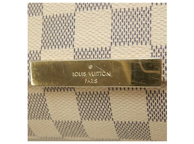 Borsa Louis Vuitton Damier Azur Favorite MM bianca Bianco - Ansicht 13