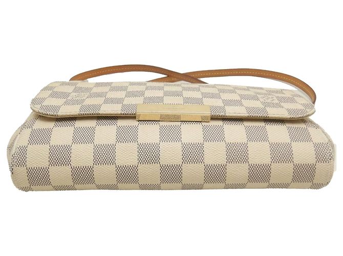 Borsa Louis Vuitton Damier Azur Favorite MM bianca Bianco - Ansicht 2