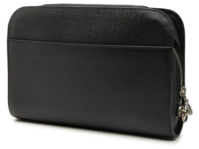 Pochette Baikal in pelle Taiga nera Louis Vuitton Nero - vista 2