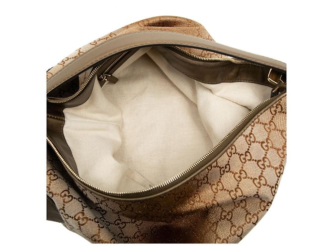 Borsa a tracolla Gucci GG Lurex Heart Bit marrone - vista 4