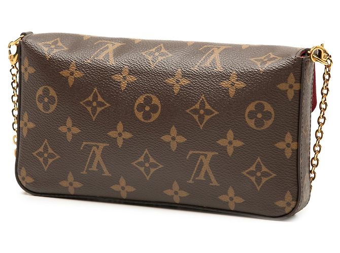 Borsa a tracolla Louis Vuitton Monogram Pochette Felicie Marrone - vista 2