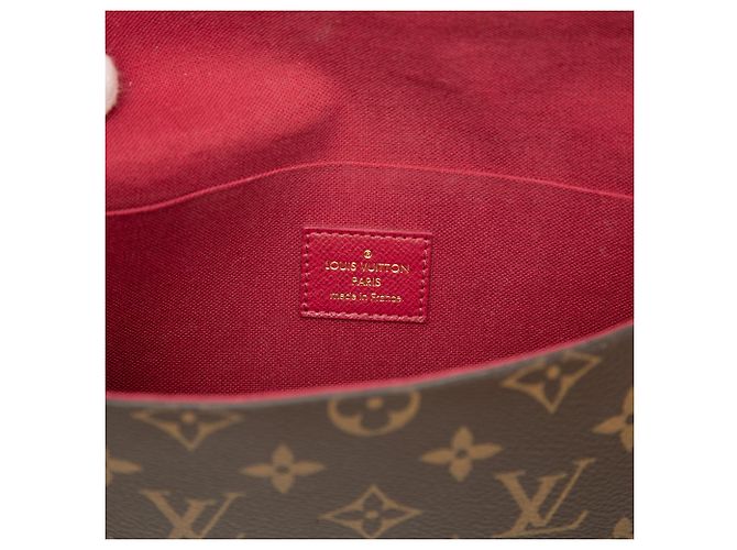 Borsa a tracolla Louis Vuitton Monogram Pochette Felicie Marrone - vista 5