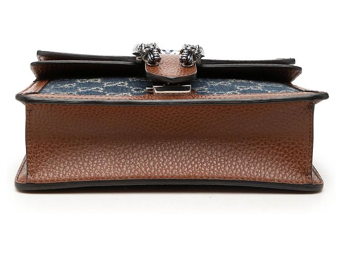 Borsa a tracolla Gucci Small GG Denim Dionysus blu - vista 3