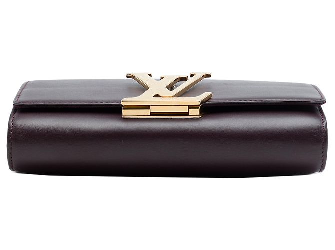 Borsa a tracolla Louis Vuitton Louise Chain GM in pelle viola Porpora - vista 3