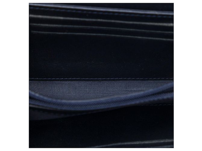 Wallet On Chain Borsa a tracolla Chanel CC Chevron in agnello borchiato blu - vista 4