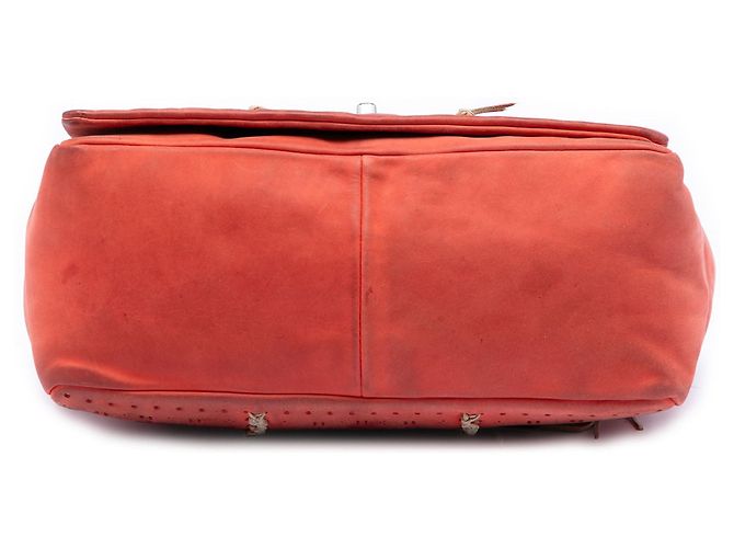 Orange Chanel Laser Cut Fransen Wildleder Flap Bag - Ansicht 3